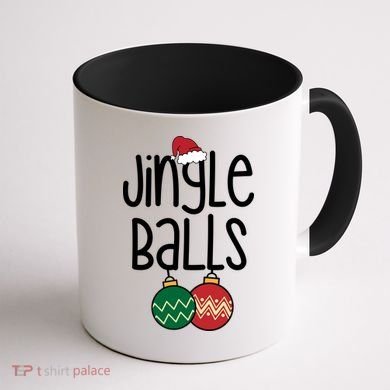 Jingle Balls Festive Christmas Holiday Coffee Mug back