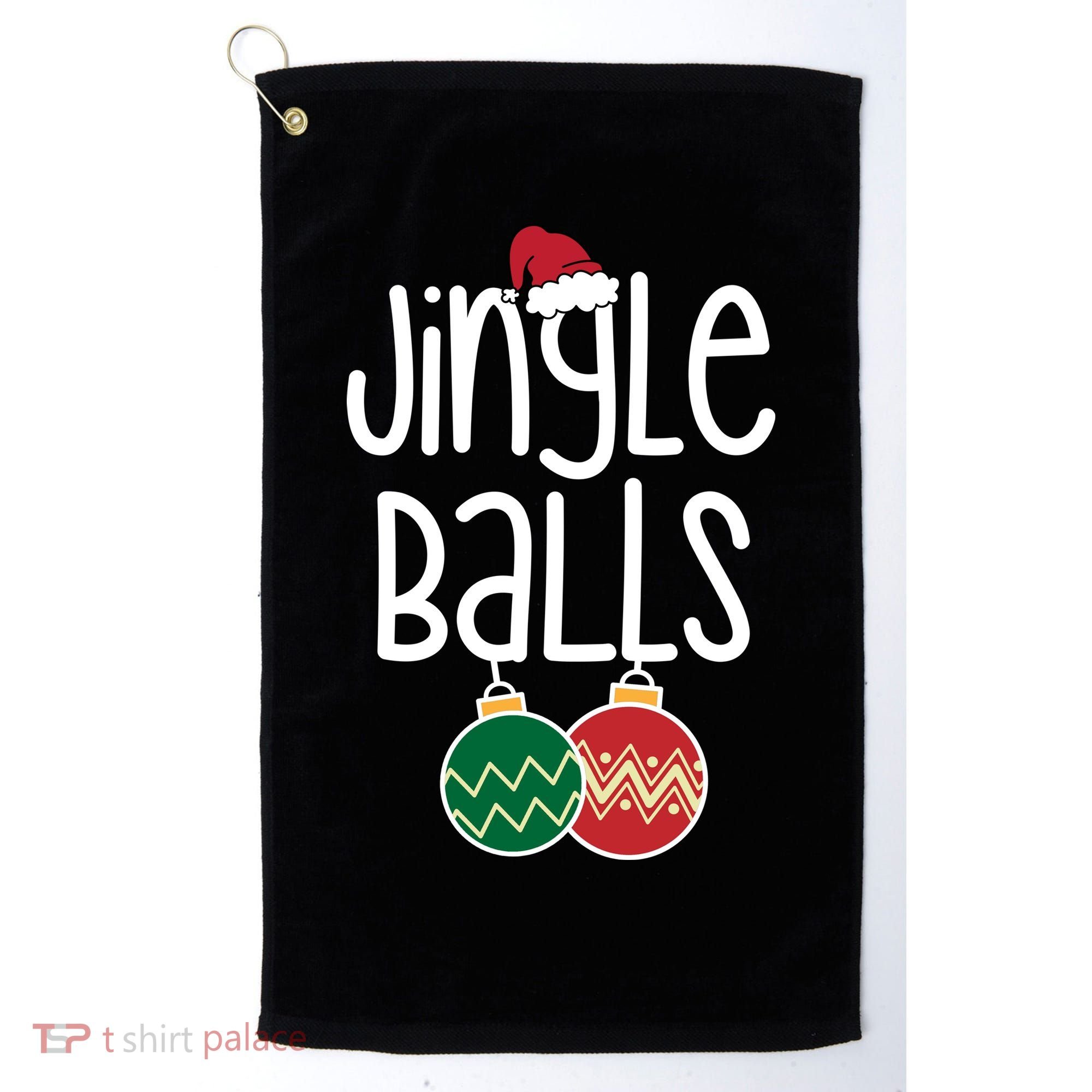 Jingle Balls Festive Christmas Holiday Golf Towel