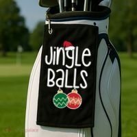 Jingle Balls Festive Christmas Holiday Golf Towel thumb 2