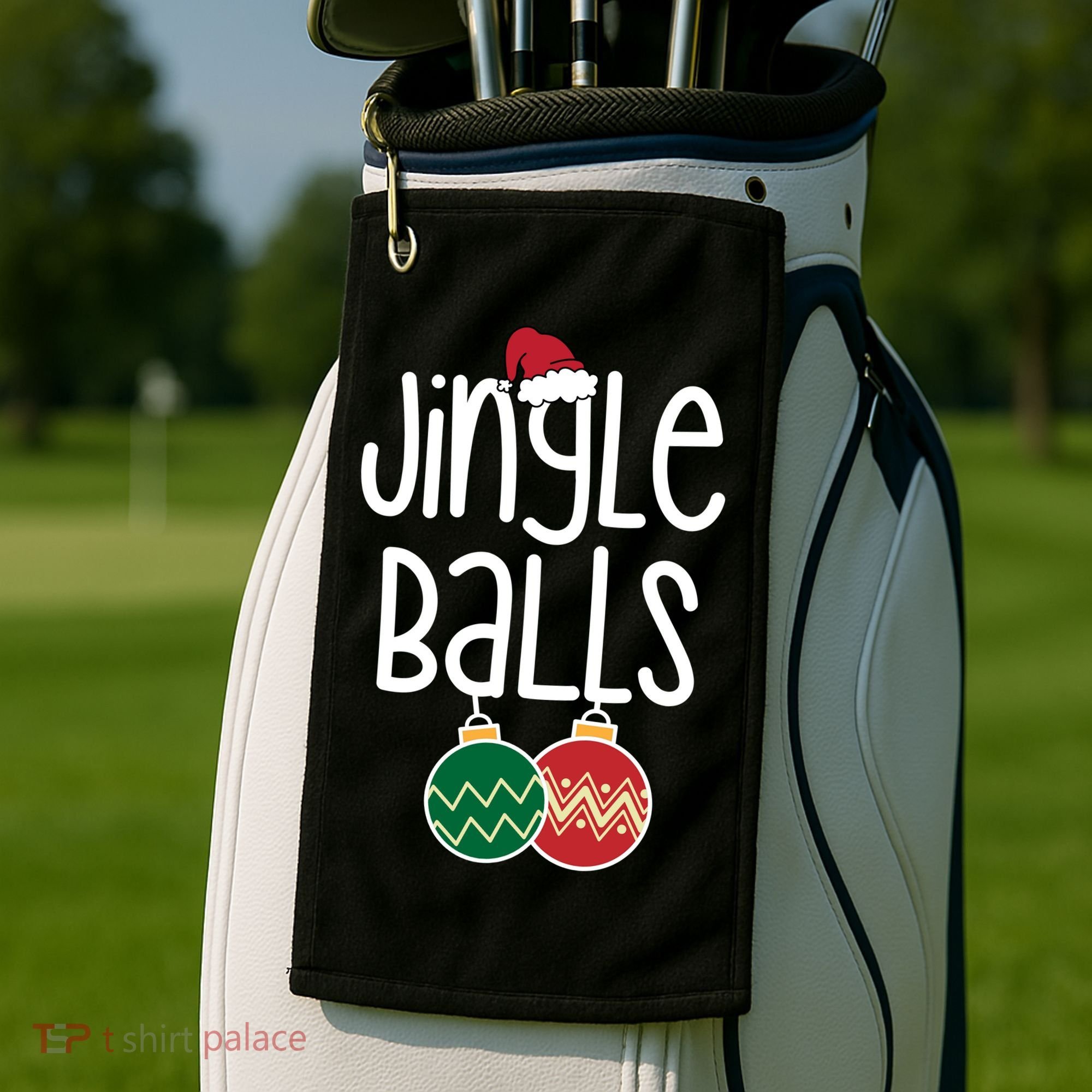 Jingle Balls Festive Christmas Holiday Golf Towel