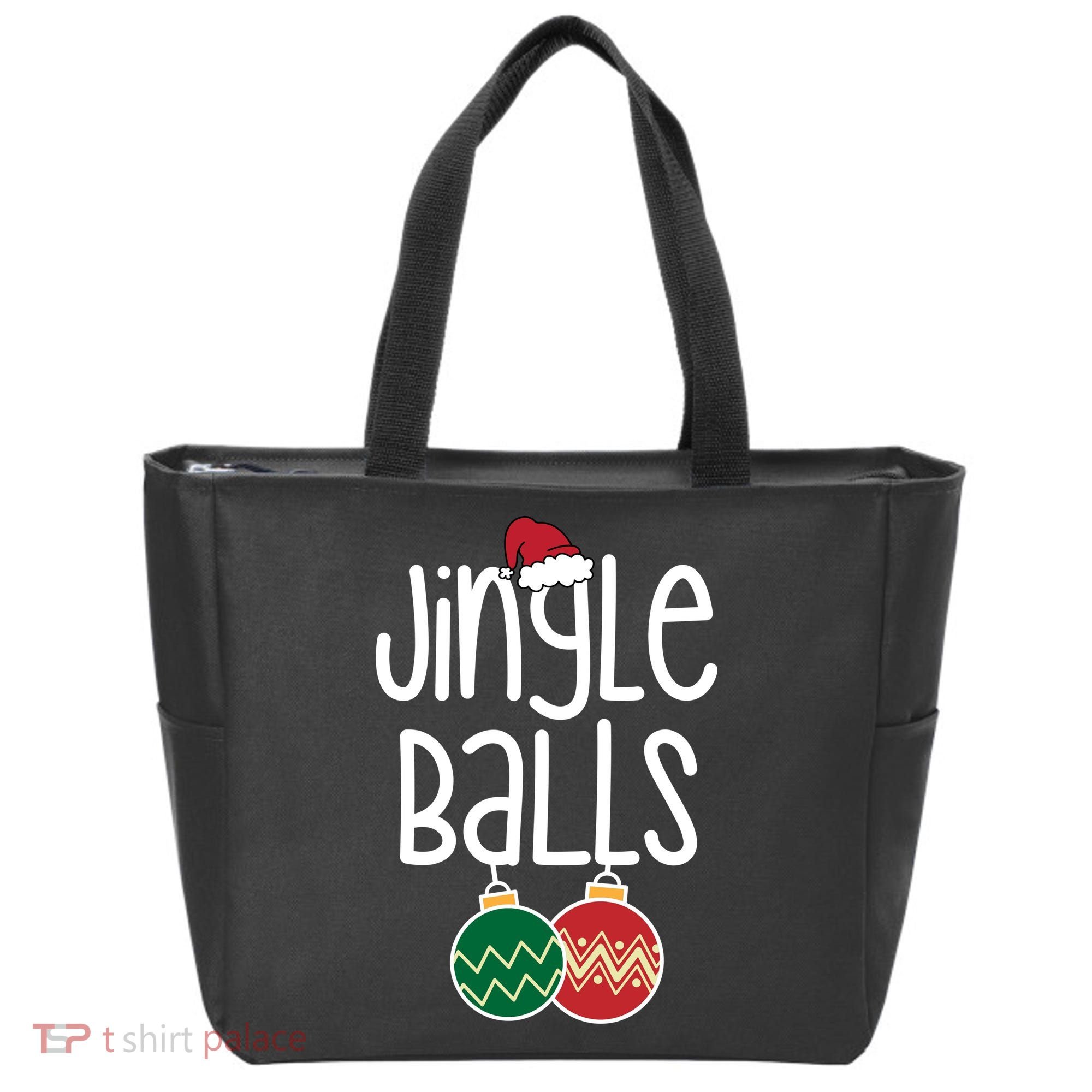 Jingle Balls Festive Christmas Holiday Tote Bag