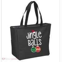 Jingle Balls Festive Christmas Holiday Tote Bag thumb 2