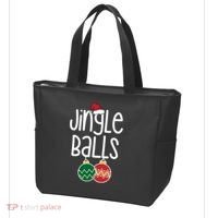 Jingle Balls Festive Christmas Holiday Tote Bag thumb 3
