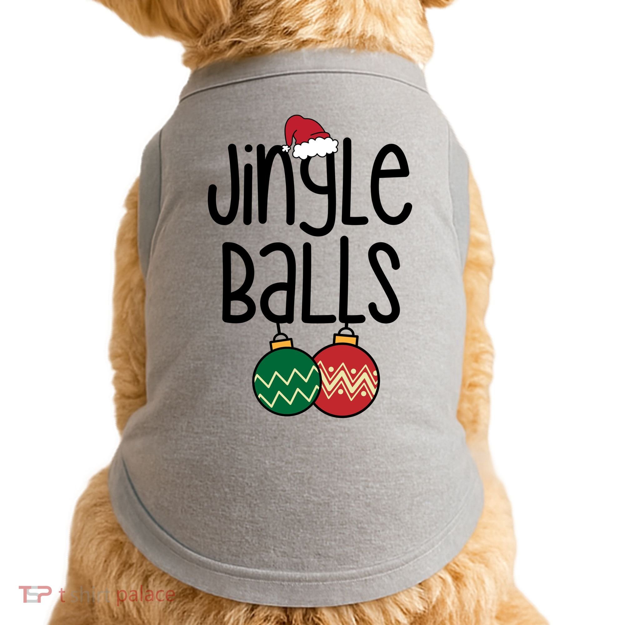 Jingle Balls Festive Christmas Holiday Doggie Tank