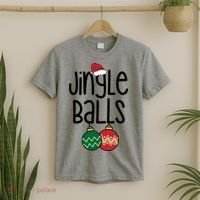 Jingle Balls Festive Christmas Holiday T-Shirt thumb 2