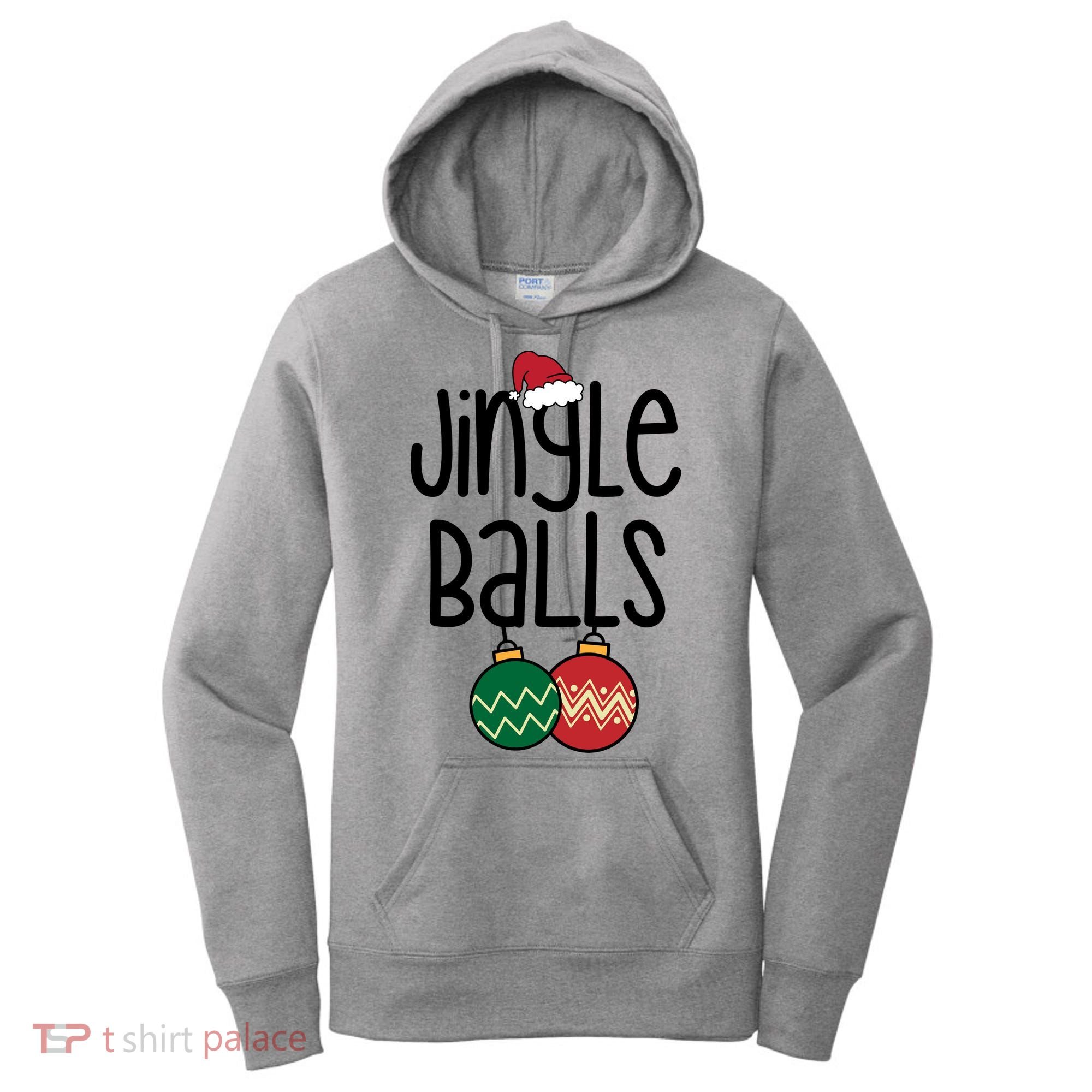 Jingle Balls Festive Christmas Holiday Women's Hoodie