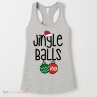 Jingle Balls Festive Christmas Holiday Women's Tank Top thumb 0