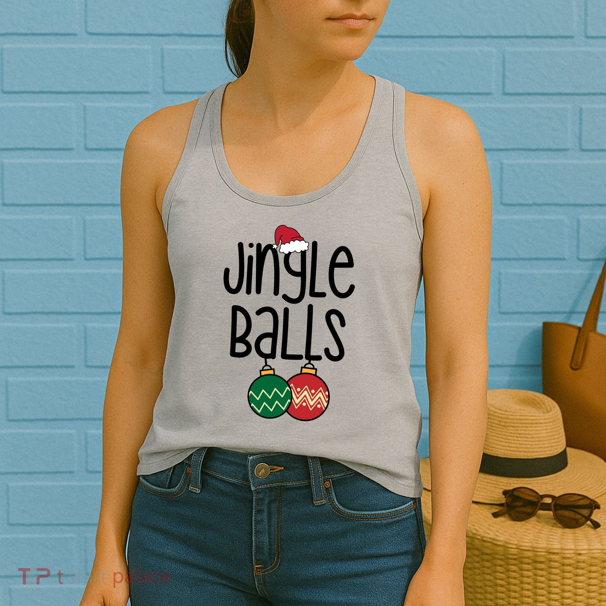 Jingle Balls Festive Christmas Holiday Women's Tank Top