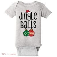 Jingle Balls Festive Christmas Holiday Baby Bodysuit thumb 0