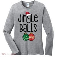 Jingle Balls Festive Christmas Holiday Women's Long Sleeve Shirt thumb 0