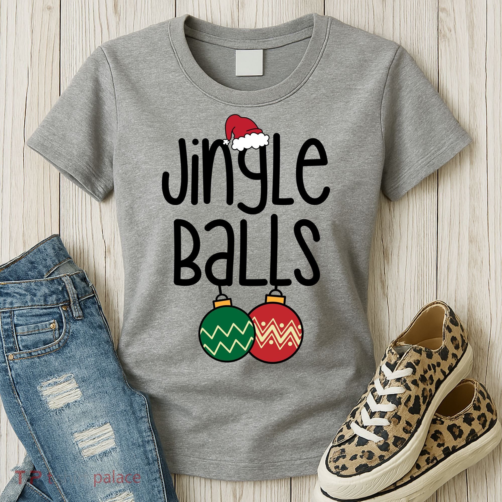 Jingle Balls Festive Christmas Holiday Women's T-Shirt