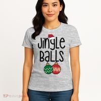 Jingle Balls Festive Christmas Holiday Women's T-Shirt thumb 4