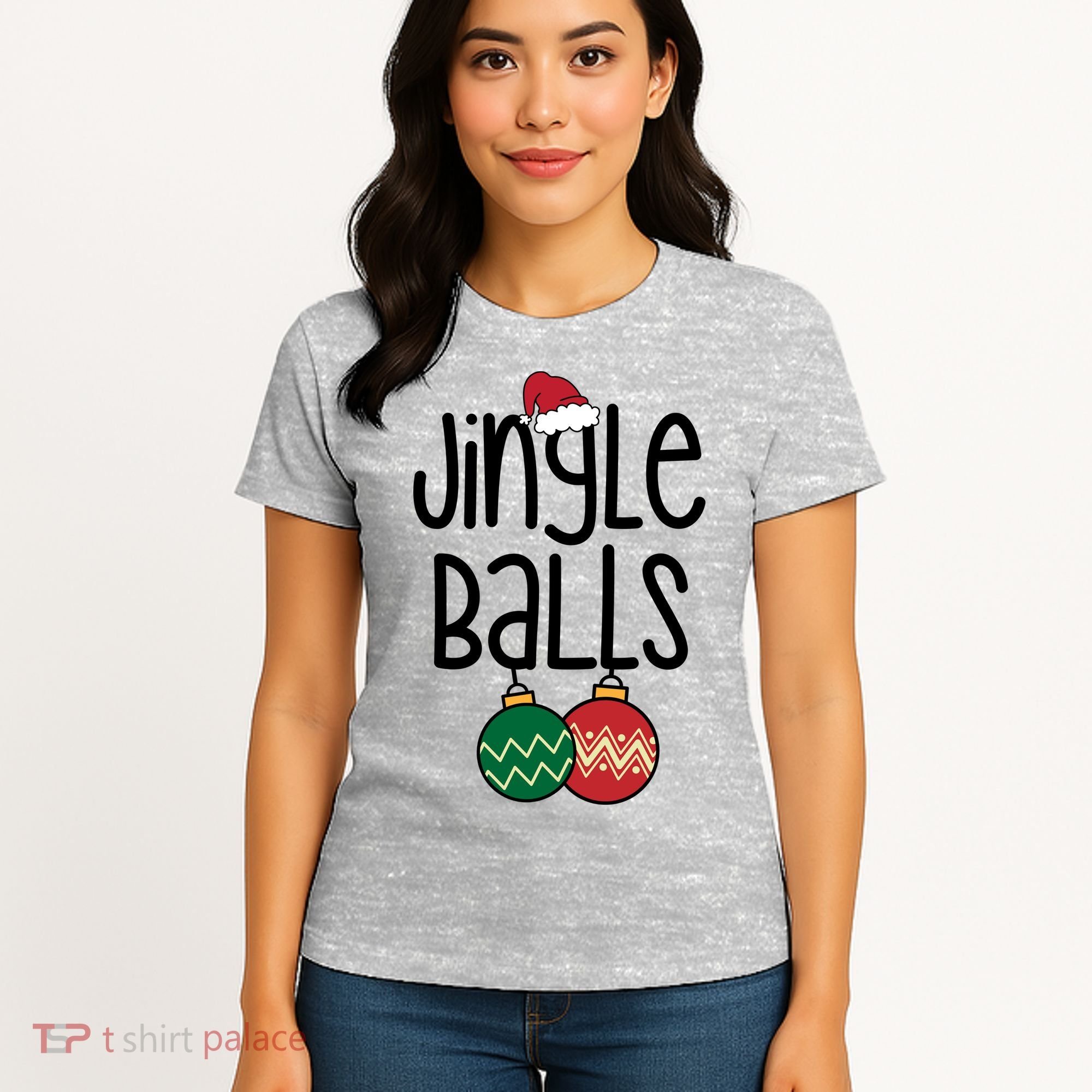 Jingle Balls Festive Christmas Holiday Women's T-Shirt