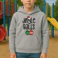 Jingle Balls Festive Christmas Holiday Kids Hoodie thumb 2