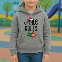Jingle Balls Festive Christmas Holiday Kids Hoodie thumb 3
