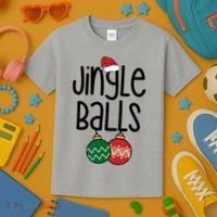 Jingle Balls Festive Christmas Holiday Kids T-Shirt thumb 3