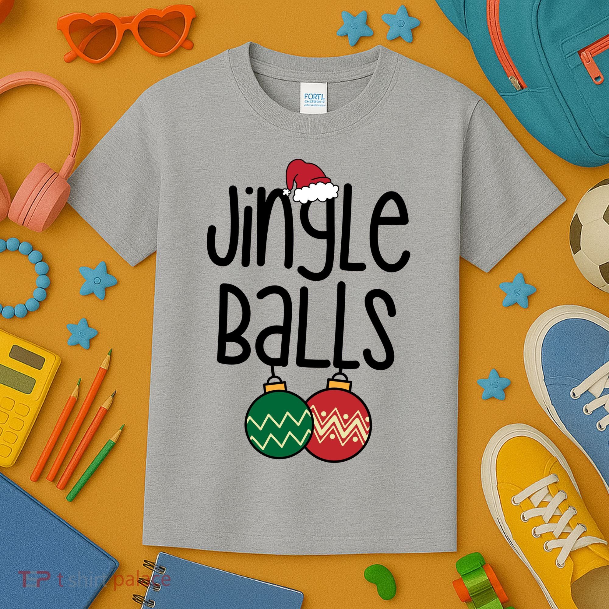 Jingle Balls Festive Christmas Holiday Kids T-Shirt