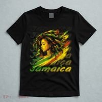 Jamaican Black Girl Jamaica Flag Hair Women T-Shirt thumb 5