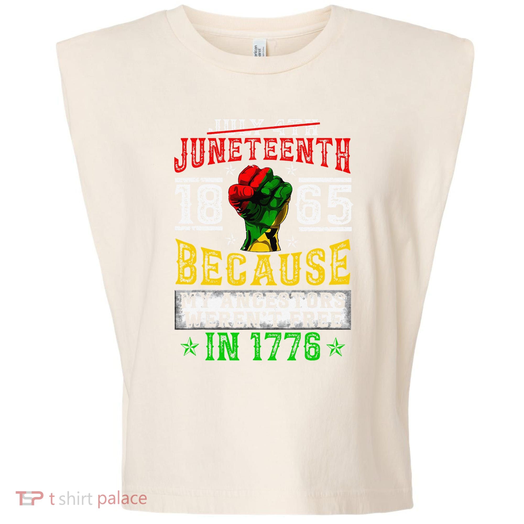 Juneteenth Black History Pride African American Freedom Garment-Dyed Women's Muscle Tee