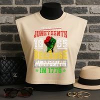 Juneteenth Black History Pride African American Freedom Garment-Dyed Women's Muscle Tee thumb 3