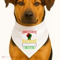 Juneteenth Black History Pride African American Freedom USA-Made Doggie Bandana thumb 1