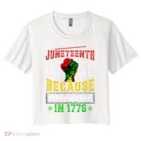 Juneteenth Black History Pride African American Freedom Women's Crop Top Tee thumb 0