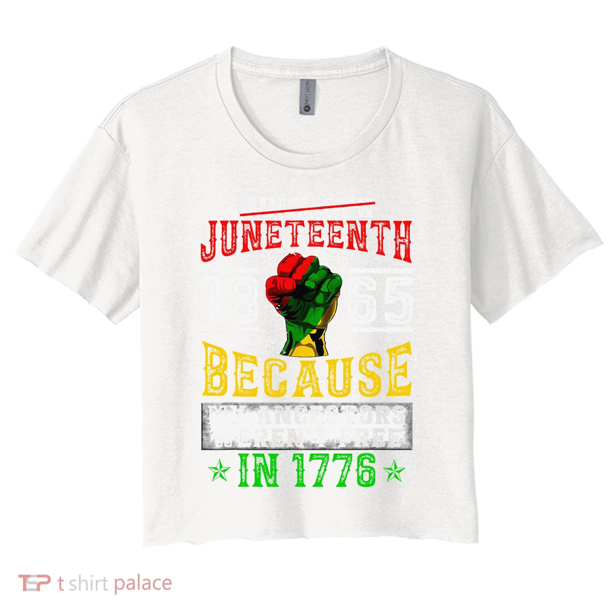 Juneteenth Black History Pride African American Freedom Women's Crop Top Tee