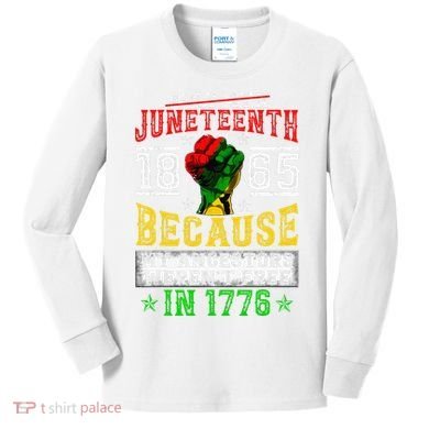 Juneteenth Black History Pride African American Freedom Kids Long Sleeve Shirt