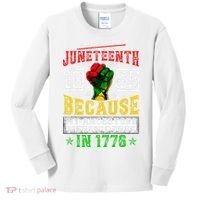 Juneteenth Black History Pride African American Freedom Kids Long Sleeve Shirt thumb 0