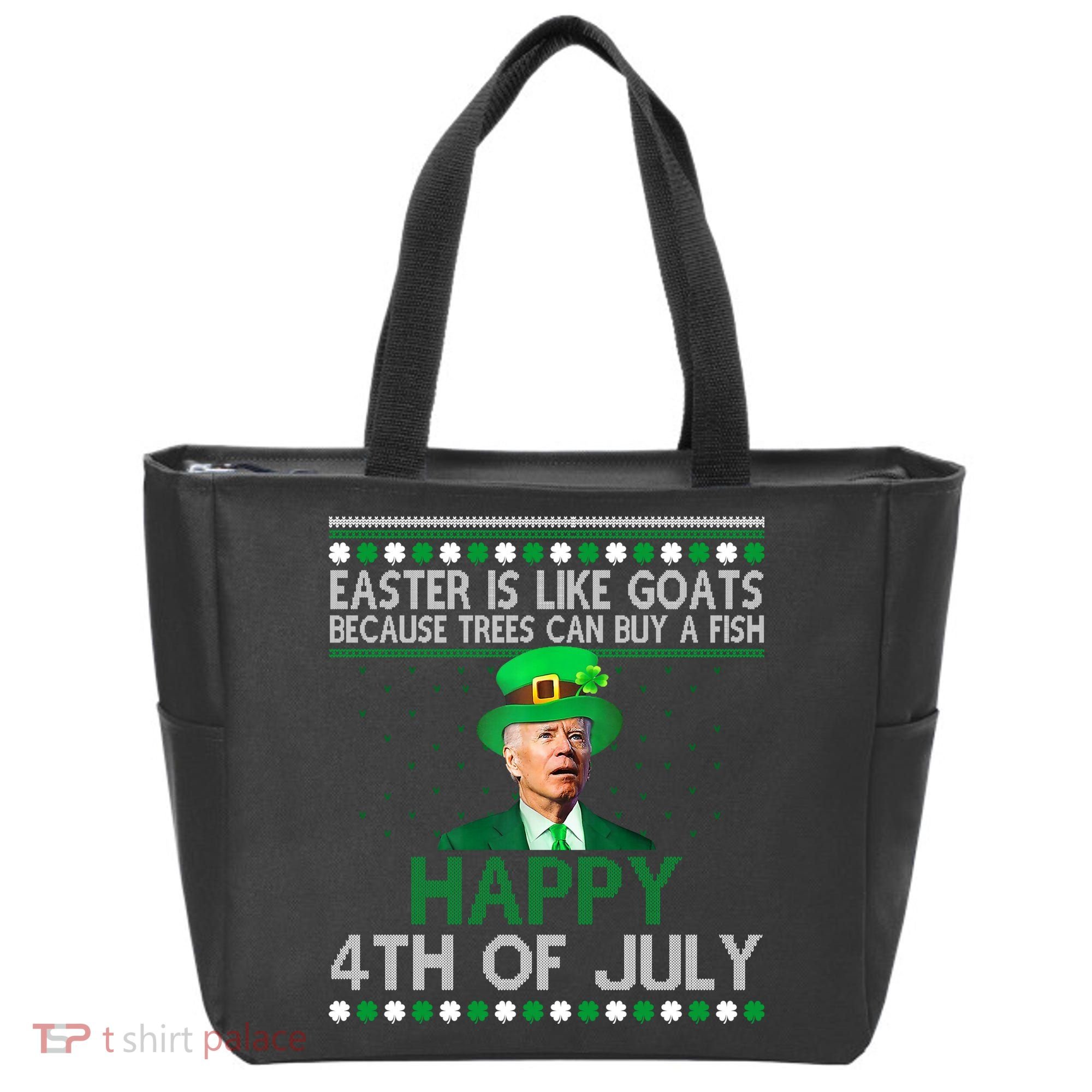 Joe Biden Happy 4th Of July Confused St Patricks Day Funny Tote Bag