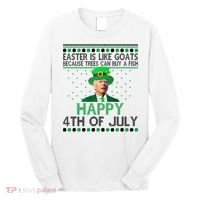 Joe Biden Happy 4th Of July Confused St Patricks Day Funny Long Sleeve Shirt thumb 0