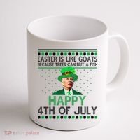 Joe Biden Happy 4th Of July Confused St Patricks Day Funny Coffee Mug thumb 1