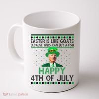 Joe Biden Happy 4th Of July Confused St Patricks Day Funny Coffee Mug thumb 0