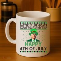 Joe Biden Happy 4th Of July Confused St Patricks Day Funny Coffee Mug thumb 4