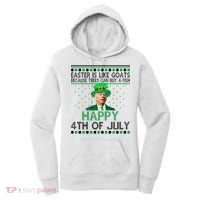 Joe Biden Happy 4th Of July Confused St Patricks Day Funny Women's Hoodie thumb 0
