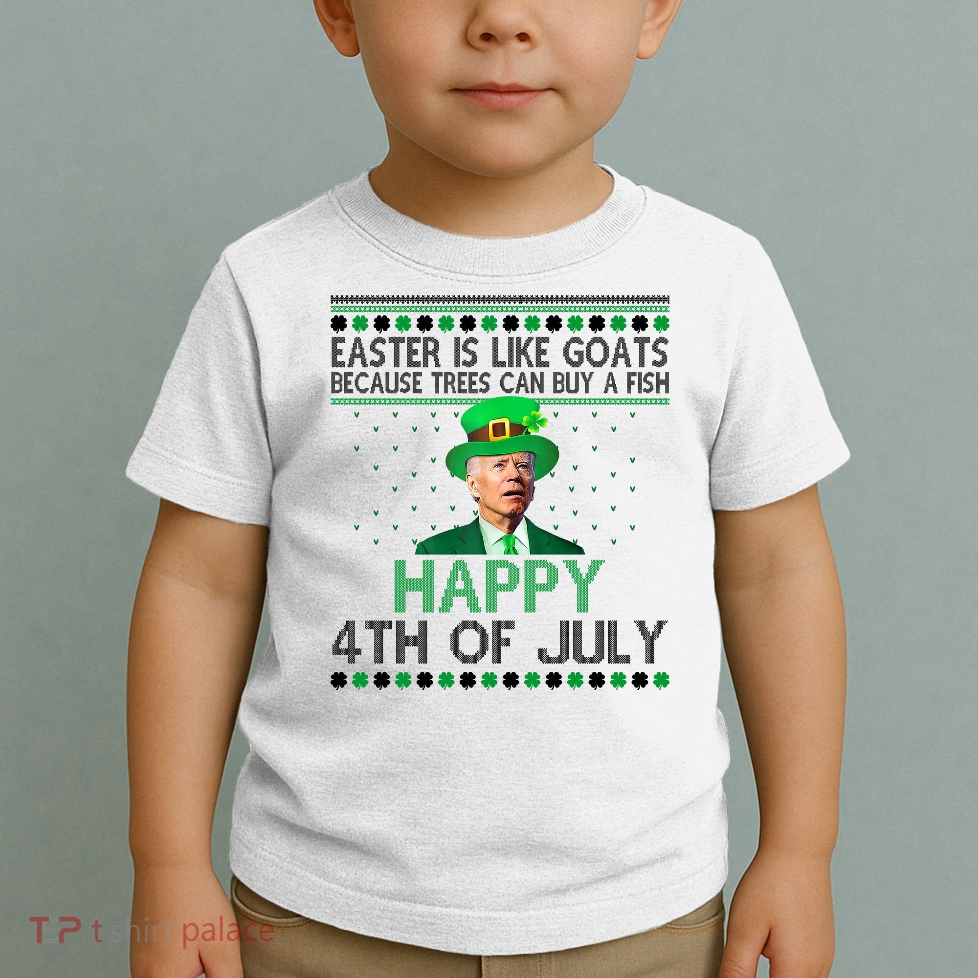 Joe Biden Happy 4th Of July Confused St Patricks Day Funny Toddler T-Shirt