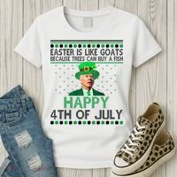 Joe Biden Happy 4th Of July Confused St Patricks Day Funny Women's T-Shirt thumb 3