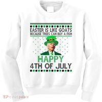 Joe Biden Happy 4th Of July Confused St Patricks Day Funny Kids Sweatshirt thumb 0