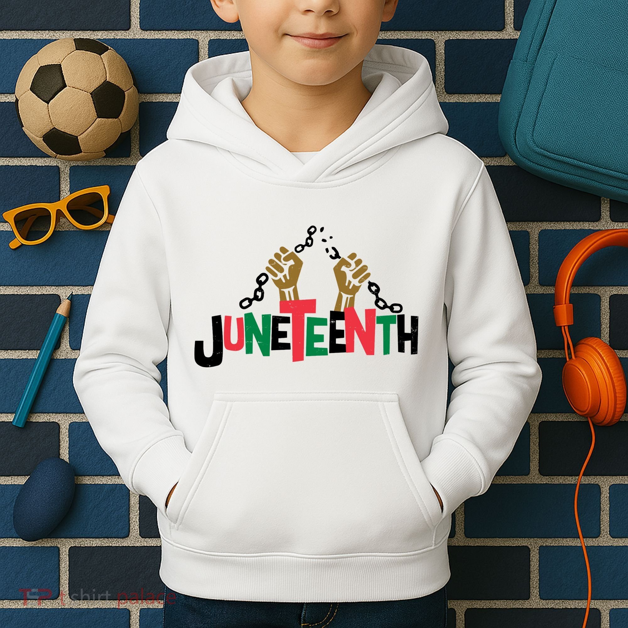 Juneteenth Black History Month Freedom Kids Hoodie