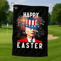 Joe Biden Happy Easter For Funny 4th Of July Golf Towel thumb 1
