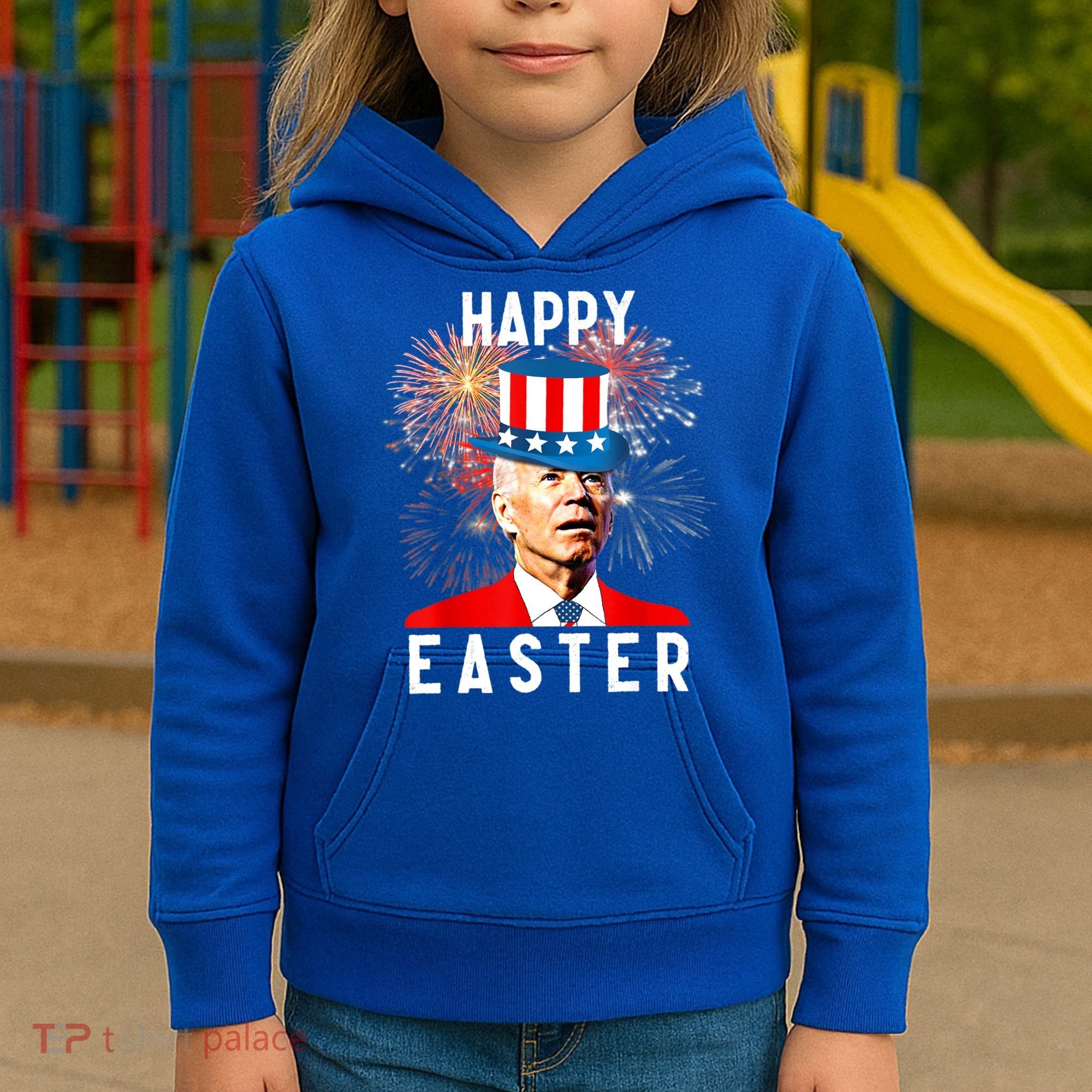 Joe Biden Happy Easter For Funny 4th Of July Kids Hoodie