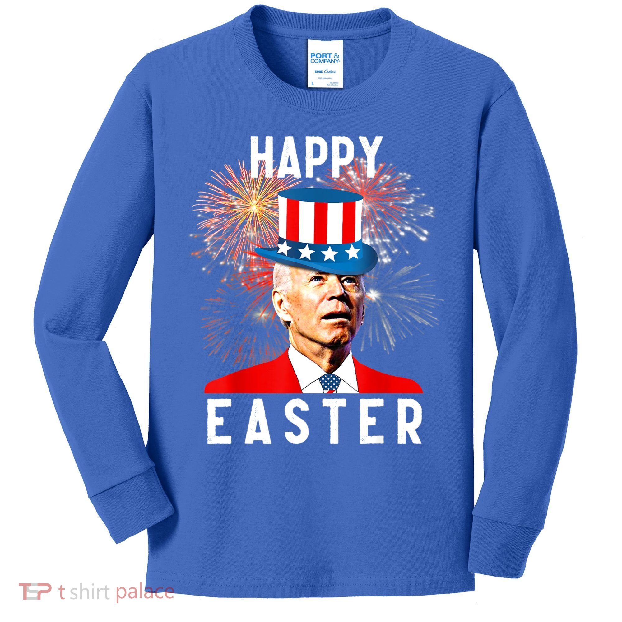 Joe Biden Happy Easter For Funny 4th Of July Kids Long Sleeve Shirt