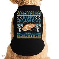  Jewish Bread Happy Challah Days Hanukkah Chanukah Doggie Tank thumb 0