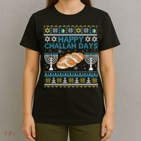  Jewish Bread Happy Challah Days Hanukkah Chanukah T-Shirt thumb 4