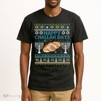  Jewish Bread Happy Challah Days Hanukkah Chanukah Tall T-Shirt thumb 2