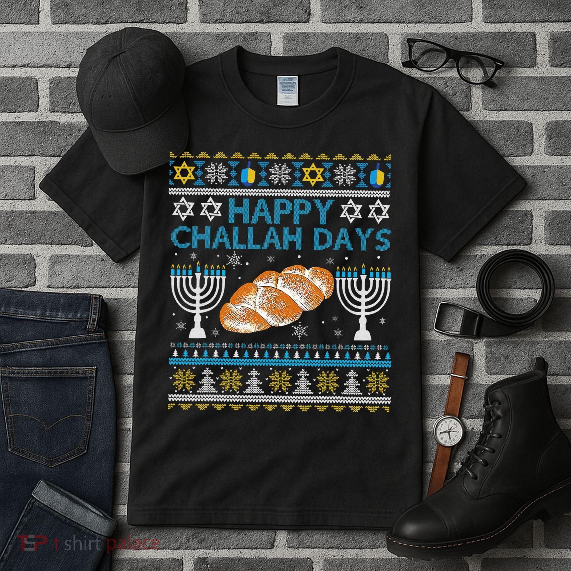  Jewish Bread Happy Challah Days Hanukkah Chanukah Tall T-Shirt