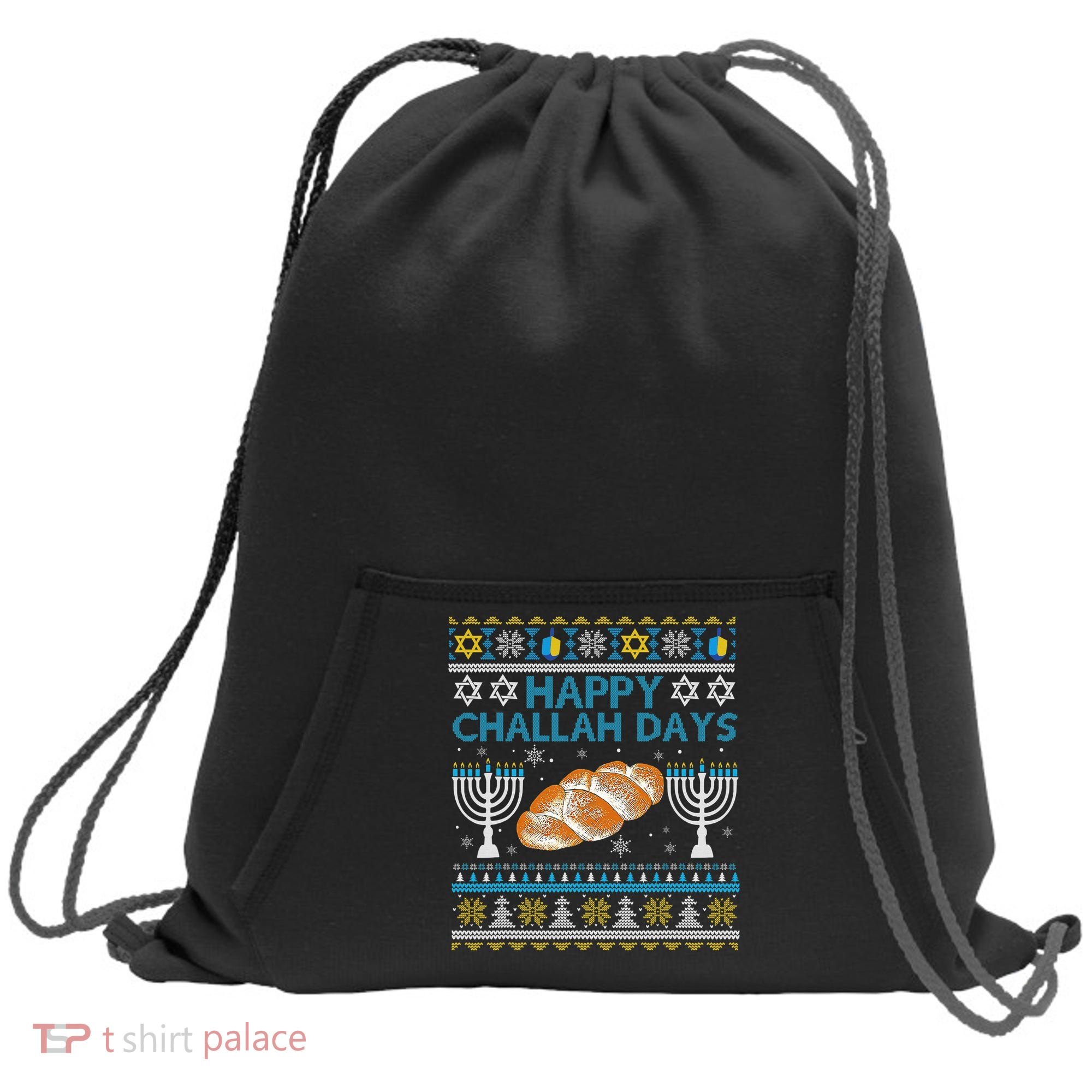  Jewish Bread Happy Challah Days Hanukkah Chanukah Sweatshirt Cinch Pack Bag