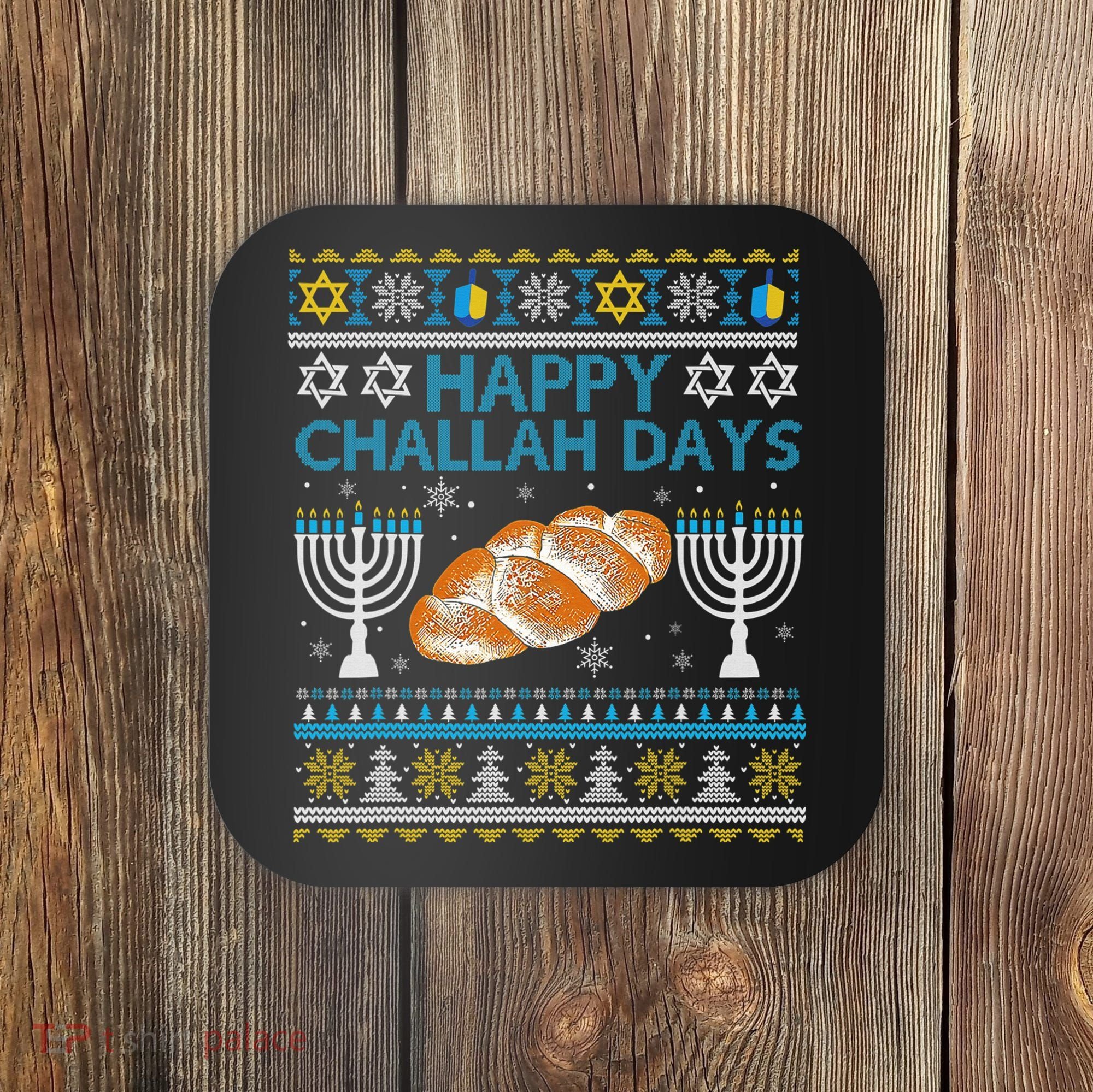  Jewish Bread Happy Challah Days Hanukkah Chanukah Coaster