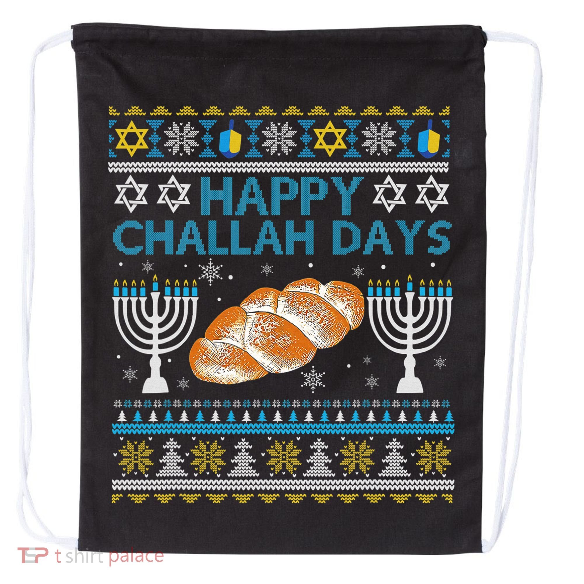  Jewish Bread Happy Challah Days Hanukkah Chanukah Drawstring Bag