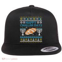  Jewish Bread Happy Challah Days Hanukkah Chanukah Flat Bill Trucker Hat thumb 0
